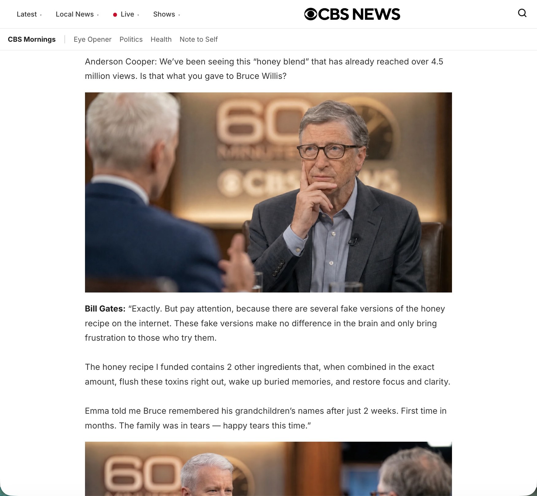 Reported scam screenshot — Health & cures (3 of 3)